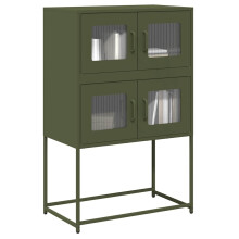 Berkfield Highboard Olive Green 68x39x107 cm Steel