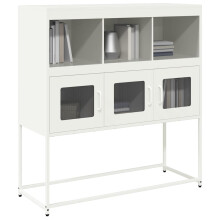 Berkfield Sideboard White 100.5x39x107 cm Cold-rolled Steel