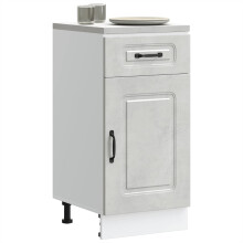 Berkfield Kitchen Base Cabinet Kalmar Concrete Grey Engineered Wood