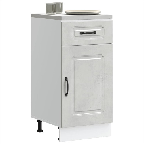 Berkfield Kitchen Base Cabinet Kalmar Concrete Grey Engineered Wood