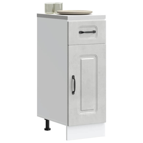 Berkfield Kitchen Base Cabinet Kalmar Concrete Grey Engineered Wood