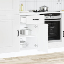 Berkfield Kitchen Base Cabinet Kalmar White Engineered Wood