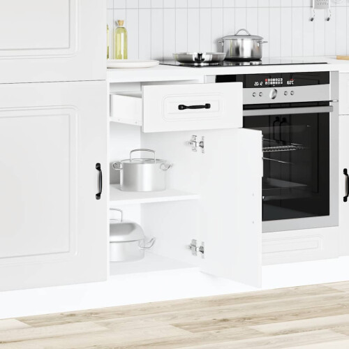 Berkfield Kitchen Base Cabinet Kalmar White Engineered Wood