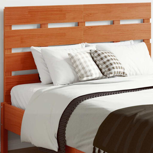 Berkfield Headboard Wax Brown 120 cm Solid Wood Pine