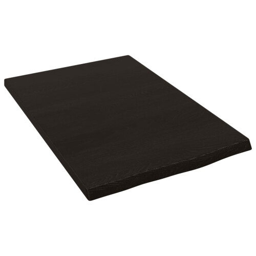 Berkfield Bathroom Countertop Dark Brown 40x60x2 cm Treated Solid Wood 1