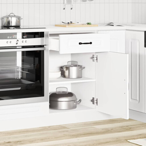 Berkfield Kitchen Base Cabinet Kalmar White Engineered Wood