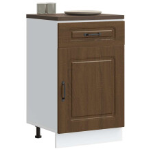 Berkfield Kitchen Base Cabinet Kalmar Brown Oak Engineered Wood