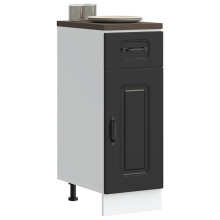 Berkfield Kitchen Base Cabinet Kalmar Black Engineered Wood