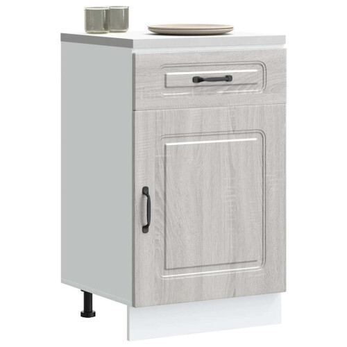 Berkfield Kitchen Base Cabinet Kalmar Grey Sonoma Engineered Wood