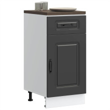 Berkfield Kitchen Base Cabinet Kalmar Black Engineered Wood