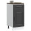 Berkfield Kitchen Base Cabinet Kalmar Black Engineered Wood 1