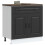 Berkfield Kitchen Base Cabinet Kalmar Black Engineered Wood 1