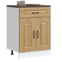 Berkfield Kitchen Base Cabinet Kalmar Artisan Oak Engineered Wood