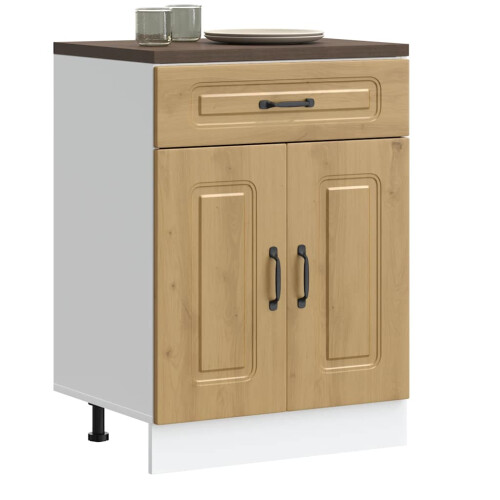Berkfield Kitchen Base Cabinet Kalmar Artisan Oak Engineered Wood