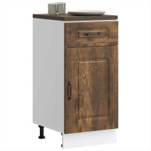 Berkfield Kitchen Base Cabinet Kalmar Smoked Oak Engineered Wood