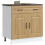 Berkfield Kitchen Base Cabinet Kalmar Artisan Oak Engineered Wood 1