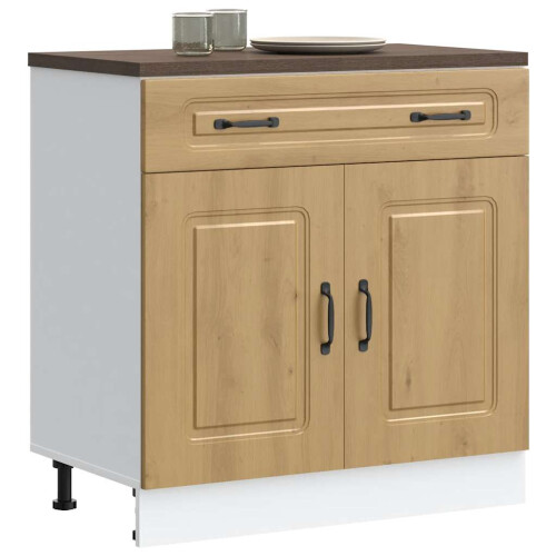 Berkfield Kitchen Base Cabinet Kalmar Artisan Oak Engineered Wood