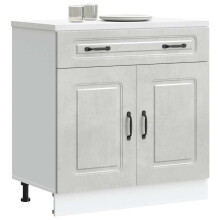 Berkfield Kitchen Base Cabinet Kalmar Concrete Grey Engineered Wood