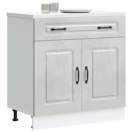 Berkfield Kitchen Base Cabinet Kalmar Concrete Grey Engineered Wood