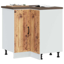 Berkfield Kitchen Corner Base Cabinet Kalmar Old Wood Engineered Wood