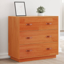 Berkfield Sideboard Wax Brown 80x40x75 cm Solid Wood Pine
