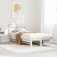 Berkfield Bed Frame without Mattress White 90x200 cm Solid Wood Pine
