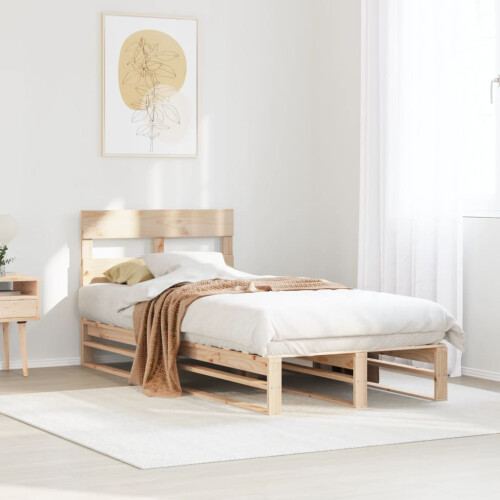 Berkfield Bed Frame without Mattress 90x190 cm Single Solid Wood Pine