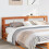 Berkfield Headboard with Shelves Wax Brown 180 cm Solid Wood Pine 1