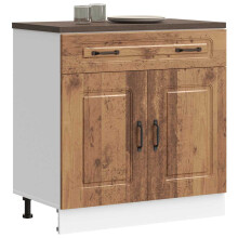Berkfield Kitchen Base Cabinet Kalmar Old Wood Engineered Wood
