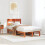Berkfield Bed Frame without Mattress Wax Brown 75x190 cm Small Single Solid Wood Pine 1