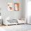 Berkfield Bed Frame without Mattress White 75x190 cm Small Single Solid Wood Pine 1