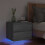 Berkfield Wall-mounted Bedside Cabinet with LED Lights Grey Sonoma 1