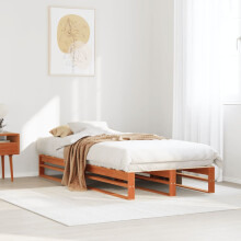 Berkfield Bed Frame without Mattress Wax Brown 90x200 cm Solid Wood Pine