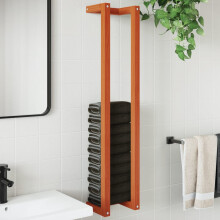 Berkfield Towel Rack Wax Brown 23x18x110 cm Solid Wood Pine