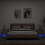 Berkfield Wall-mounted Bedside Cabinets with LED Lights 2 pcs Grey Sonoma 1