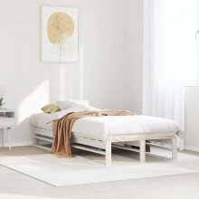 Berkfield Bed Frame without Mattress White 75x190 cm Small Single Solid Wood Pine