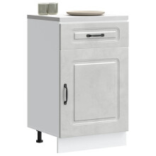 Berkfield Kitchen Base Cabinet Kalmar Concrete Grey Engineered Wood