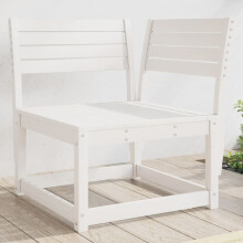 Berkfield Garden Sofa Corner White 73x73x78 cm Solid Wood Pine