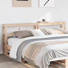Berkfield Headboard with Shelves 180 cm Solid Wood Pine