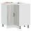 Berkfield Kitchen Corner Base Cabinet Kalmar Grey Sonoma Engineered Wood 1