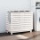 Berkfield Laundry Basket White 88.5x44x76 cm Solid Wood Pine 1