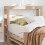 Berkfield Headboard with Shelves 75 cm Solid Wood Pine 1
