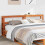 Berkfield Headboard with Shelves Wax Brown 200 cm Solid Wood Pine 1