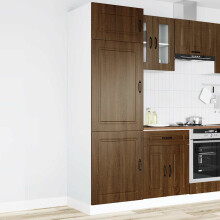 Berkfield Kitchen Cupboard Kalmar Brown Oak Engineered Wood