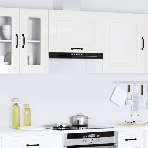 Berkfield Kitchen Wall Cabinet Kalmar High Gloss White Engineered Wood