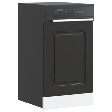 Berkfield Dishwasher Panel†Kalmar†Black 45x1.5x57 cm Engineered Wood