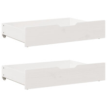 Berkfield Under-Bed Drawers 2 pcs White 80x55x17 cm Solid Wood Pine