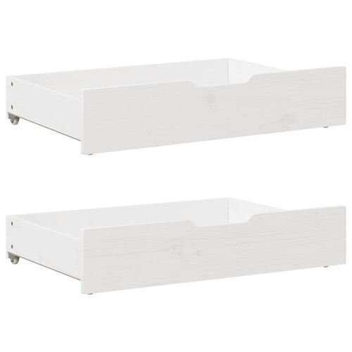 Berkfield Under-Bed Drawers 2 pcs White 80x55x17 cm Solid Wood Pine