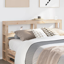 Berkfield Headboard with Shelves 160 cm Solid Wood Pine