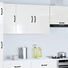Berkfield Kitchen Wall Cabinet Kalmar High Gloss White Engineered Wood